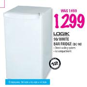 Logik White Bar Fridge (BC-90)-90l