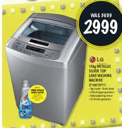 LG Metallic Silver Top Load Washing Machine (T1303TEFT1)-13Kg