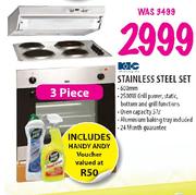 KIC 3 Piece Stainless Steel Oven Set-600mm