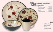 Cherry Blossom Crockery Side Plate-Each