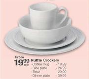 Ruffle Crockery Dinner Plate-Each