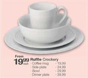 Ruffle Crockery Coffee Mug-Each