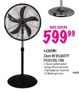 Logik Hi Velocity Pedestal Fan-50cm
