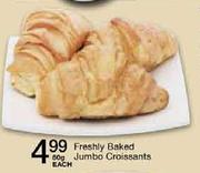 Freshly Baked Jumbo Croissants-80g Each