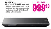 sony 3D Blu-Ray Player (BDP-S490)