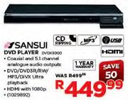 Sansui DVD Player(DVDX3000)