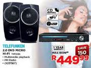 Telefunken 2.0 DVD Micro HiFi(THT333A)