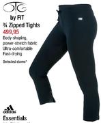 by Fit Zipped 3/4 Tights