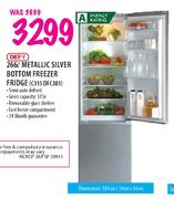Defy Metallic Silver Bottom Freezer Fridge-266Ltr(C315 DFC381)
