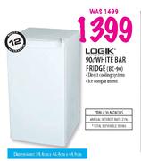 Logik White Bar Fridge-90Ltr(BC-90)