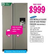 Samsung Metallic Silver Side By Side Fridge/Freezer-539Ltr(RSA1WTMG1)