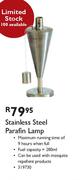 Stainless Steel Parafin Lamp