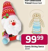 Candy Sitting Santa-22cm