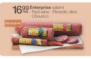 Enterprise Salami Red Wine/Pimento Olive/Chourico-Per 100g