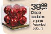 Disco 6-Pack Baubles-Per Pack