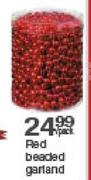 Red Beaded Garland-Per Pack