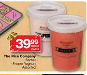 The Nice Company Sorbet Frozen Yoghurt Assorted-600ml Each