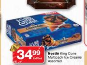 Nestle King Cone Multipack Ice Creams Assorted-6x70ml