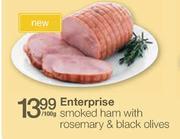Enterprise Smoked Ham With Rosemary & Black Olives-100g