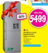 LG Metallic Silver Bottom Freezer Fridge (GR-F429BLCK)-296l
