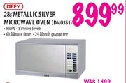 Defy Metallic Silver Microwave Oven (DM0351)-28l