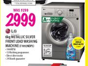 LG Metallic Silver Front Load Washing Machine(F1092NDP5)-6Kg
