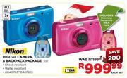 Nikon Digital Camera & Backpack Package (S30) Each Set