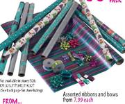 Assorted Ribbons And Bows Each