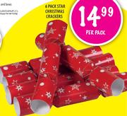 6 Pack Star Christmas Crackers-Per Pack