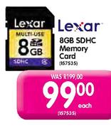 Lexar 8GB SDHC Memory Card
