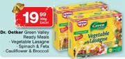 Dr.Oetker Green Valley Ready Meals Vegetable Lasagne-350g Each