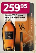 Camus VS Cognac & 2 Glasses Pack-750ml