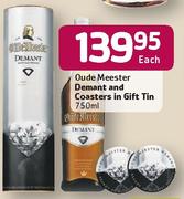 Qude Meester Demant & Coasters In Gift Tin-750ml Each