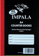 Impala A4 192 Page 2 Quire Counter Book-Each