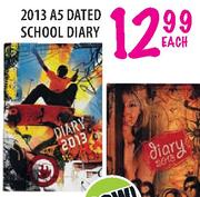 2013 A5 Dated School Dairy-Each