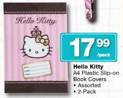 Hello Kitty A4 Plastic Slip-On Book Covers Assorted-2-Pack