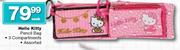 Hello Kitty Pencil Bag 3 Compartments Assorted Each