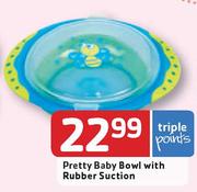 Pretty Baby Bowl with Rubber Suction