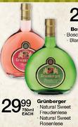 Gronberger Natural Sweet/Freudenlese/Natural Sweet/Rosenlese-750ml Each