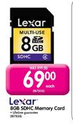 Lexar 8GB SDHC Memory Card-Each