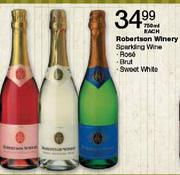 Robertson Winery Sparkling Wine-Rose/Brut/Sweet White-750ml Each