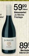 Simonsvlel Ja-Mocha Pinotage-750ml