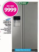 Samsung Metallic Silver Side By Side Fridge(RSA1DTMG)