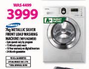 Samsung Metallic Silver Front Load Washing Machine-7kg(WF1702WEU)