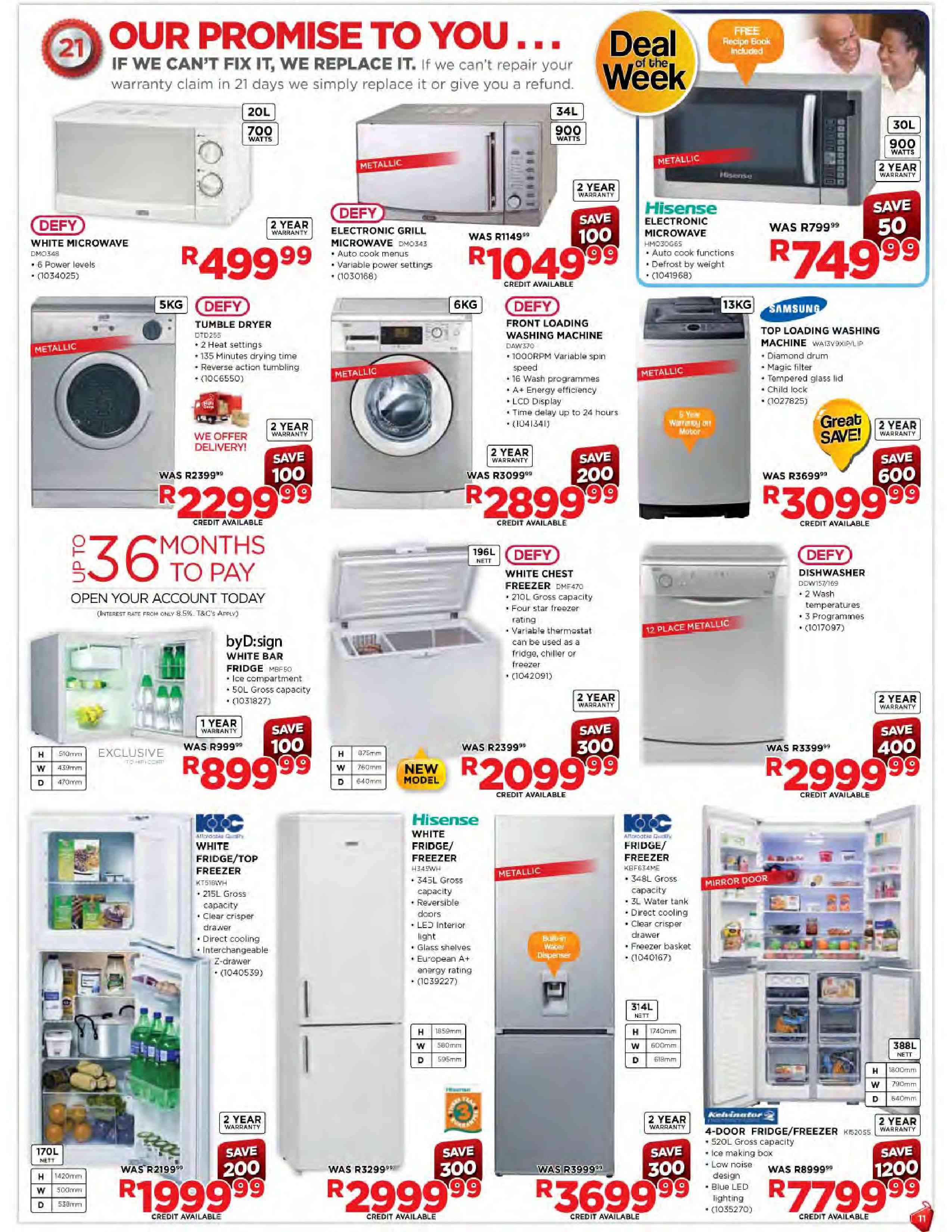 Special Defy Dishwasher(DDW157/169) — www.guzzle.co.za