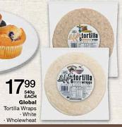 Global Tortilla Wraps White/Wholewheat-540g Each