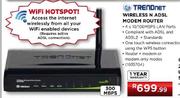 Trendnet Wireless N ADSL Modem Router