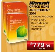 Microsoft Office Home and Student 2010-each