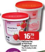 PnP Low Fat Or Fat Free Yoghurt Assorted-1kg Each