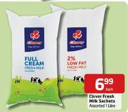 Clover Fresh Milk Sachets Assorted-1Ltr Each